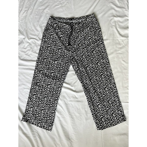Banana Republic Womens Wide Leg Pull On Pants Size XL Animal Floral Print Boho - Picture 1 of 7